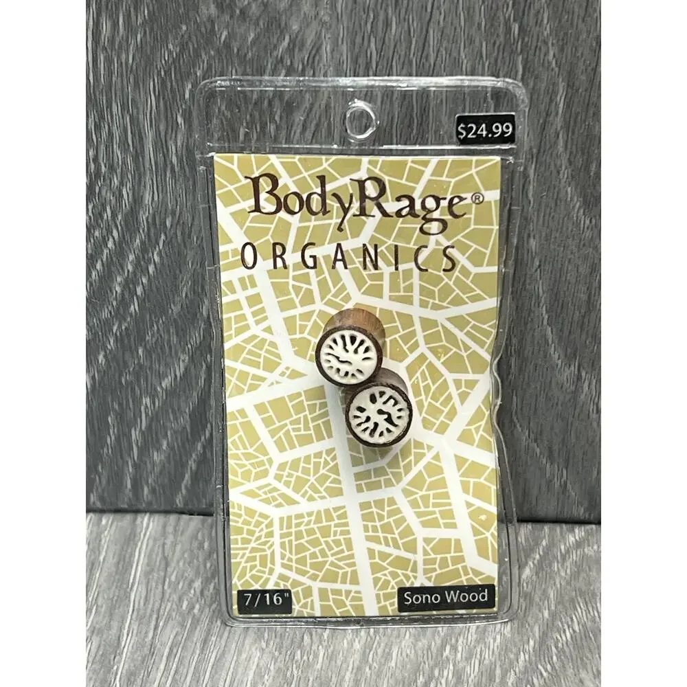 Body Rage Organics Wood Ear Plugs 7/16